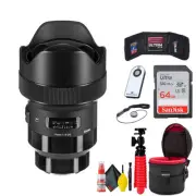 Sigma 14mm f/1.8 DG HSM Art Lens for Sony E (Deluxe Bundle) With Accessories