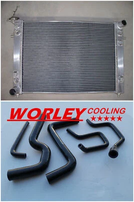 2ROW ALUMINUM RADIATOR & BLACK HOSE for Holden Commodore VS V6 3.8L brand new