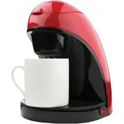 BRENTWOOD TS-112R Single-Serve Drip Coffee Maker with Ceramic Mug (Red)