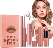 Lip Liner Set, Lipstick Pencil Kit, Matte Lipstick Set Hydrating & Lightweight, Richly Pigmented Shades 6.5 X 4 X 1 Inches For Seamless Application Without Pulling Or Tugging On Delicate Lips