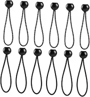 LOORGVEL 12Pcs Heavy Duty Ball Bungee Cords Elastic String for Tents Tarps and Durable Outdoor Strapping Tape with for Secure Storage and Travel