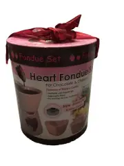 Heart Fondue Set Hotery For Chocolate And Cheese