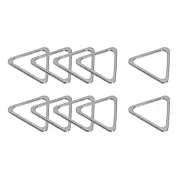Metal Triangle Ring Buckles (40x37x3.3mm) 10pcs, Webbing Bag Clasps Silver Tone