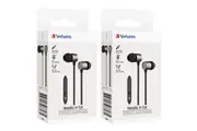 2PK Verbatim In-Ear Earphones w Mic & Volume Control For Mobile Phones Space Gry