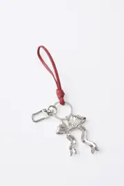 [Rubi] Rubi - Bag Charm - Silver bow red strap OS SILVER BOW RED STRAP