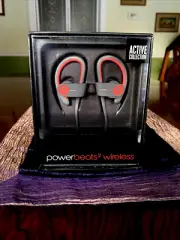 Beats Dr Dre Powerbeats2 Wireless Active Collection MKPY2AM/A Red Ear Headphone