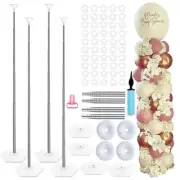 Balloon Column Stand Kit Set of 4, 9 Feet Adjustable Balloon Arch Stand for F...