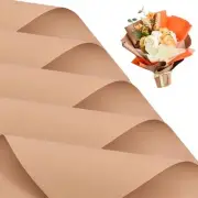 BEISHIDA 20 PCS Floral Wrapping Paper-Matte 1 Count (Pack of 20) Brown