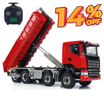 1/14 RC Hydraulic Full Dump Truck 8x8 Roll-on-off Tipper 3-speed Transmission