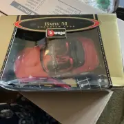 NIB Bburago Gold Collection BMW M Roadster 1996 Diecast 1:18 Made in Italy Red