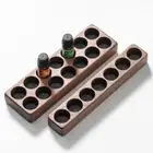 Smooth Perfume Bottle Storage Rack Wooden Essential Oils Holder for Desktop