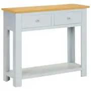 Console Table 83x30x73 cm Solid Oak Wood vidaXL