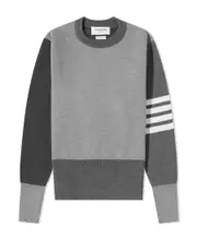 Striped detail pullover 1,2 Gray