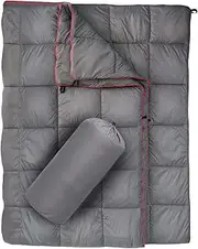 Down Camping Blanket - All-Season Travel Blanket, Lightweight Outdoor Cover | 79x55 inch Waterproof Down Comforter, Packable Hiking Blanket, Portable Adventure Blanket, Camping Gear