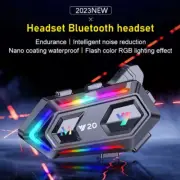 Motorcycle Handsfree Helmet Headset Bluetooth 5.3 Wireless Motorbike Headphone