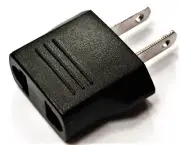 European EU Round to Flat Plug POWER PLUG ADAPTER End Charger Travel Converter