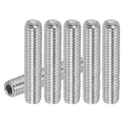 30 Pcs M6x35mm Steel Hex Socket Grub Screw Point Grub Bolt for Repairing