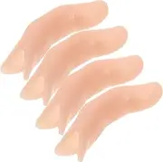 DECHOUS Finger Magics Trick Fake Soft Thumb Tip Close Up Stage Show Prop Prank Toy 4Pcs Fake Finger Sixth Magics Props Rubber Thumb Magics Tricks Close up Appear Gimmick Accessories
