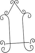 Zerodeko Decorative Kitchen Rack Iron Plate Holder Display Stand x Cm Rustic Plate Organiser Wall Decor for Home