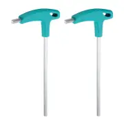 2pcs T-Handle Hex Key Wrench 6mm CR-V T-Key Inner Hexagon Spanner, Blue