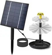 Outdoor Water Feature Water Fountain DIY Solar Bird Bath Fountain Fountain Pump with Solar Panel Multifunction for Garden Decoration Pond Water Features(2.5W)