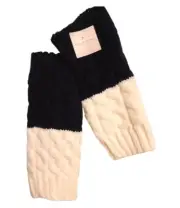 Boot, Cuffs, & Socks Brand White & Black Knit Boot Cuffs