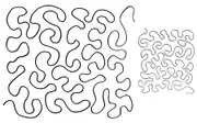 Quilting Full Line Stencil STIPPLE MEANDER 2 SIZES Reusable for Quilts use Pounce A3 30562