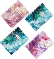 Beavorty Small Legal Pad Marble Design Pcs a Spiral Notebook for School Office and Teacher Planner Use