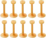 [Pierced Owl] Set of 10 16GA Flesh Tone Flexible Bioflex Removable Push Top Piercing Retainers, Metal & Allergy Free for Lips, Ears, Nose, Labret, Monroe