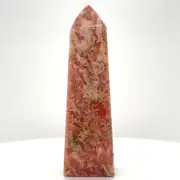 Red, Pink and White - RHODOCHROSITE Mineral, Crystal, Pyramid Rock Tower