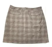 Vintage Geoffrey Beene Sport Women’s 12 Plaid Mini Skirt Lined Pockets Zip Y2K