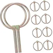 10pcs Pin Lock Ring Electrics Control Shaft Locking Pin Hood Truck Tabs Winch Round Trailer Safety Pin Gate Hook Tow Trailer Light Converter Cargo Industry Coupler Pin Iron Golden