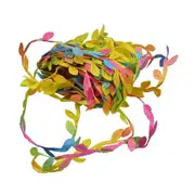 Leaf Ribbon x 10m Multicolor Leaves Craft Trim Party Wedding Garland Decoration