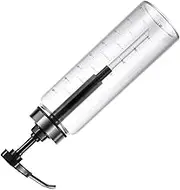 FELTECHELECTR Honey Dispenser Bottle Pressing Pump Container for Honey Sauces Seasoning for Bbq Camping Home Use Lightweight Compact with Measurement Scales
