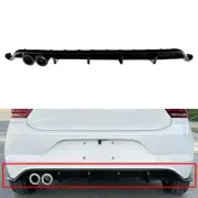Rear Bumper Protector Splitter Spoiler Lip For VW Polo MK6 2019-2024 Glossy BLK