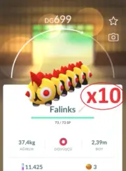 Pokemon Falinks x10 GO - Fast Delivery - Chance of Lucky !!
