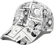 [MsLuLA] Anime Men Sports Baseball Cap One Piece Luffy Hat Snapback Hat for Men Boys Girls Adjustble