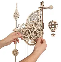 在飛比找Yahoo!奇摩拍賣優惠-Ugears Aero Clock 飛行機械鐘 3D 木製機