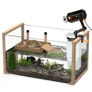 Turtle Aquarium Kit - New - Aquatic Tank with Filter, Light & Basking Platform -