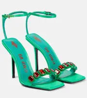 [The Attico] The Attico Sienna embellished satin sandals AU 6 multicoloured