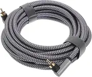 HOMOCONO 5m High Fidelity Digital Coaxial Audio Cable Braided Shielded for Amplifiers Speakers for Home Theater