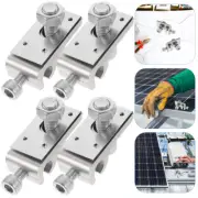 4 Pcs Solar Panel Grounding Clip Cable Connectors Clamp Lug Kit Wire