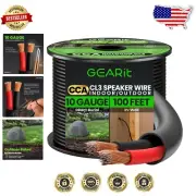 100 Feet 10 Gauge Copper Clad Aluminum Speaker Wire - Dual Conductors for Sound