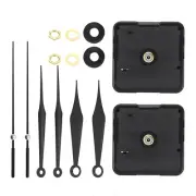 2Set Quartz Clock Movement 1/2" Movement Shaft for 2-3mm Clock Dial Thick Black