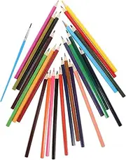 JUMPLAWN 24Pcs Pre Sharpened Water Soluble Colored Pencils for Vibrant Drawing Pencils for Classroom Art Projects Easy to Use for Creative Learning Activities