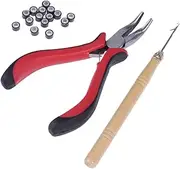 3Pcs Hair Extension Plier Tool Kit with Pulling Needle for Micro Rings Essential Accessories for Professional Hair Styling Salon Use