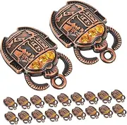 [BELLIFFY] 20pcs Scarab Pendant Metal Charms Bulk Charms Pendant Clasp for Necklace Beetles Figure Models Scarabs Beetle Charms Antique Beetle Pendant Jewlery Alloy Crystal Charm Beads