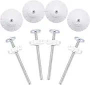 8pcs Baby Gate Extension Rods Kit, 4pcs Baby Gate Extension Screws with 4pcs Baby Gate Wall Protector Baby Gate Extension Parts Baby Gate Extender for Pressure Install Baby Gate