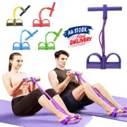 Foot Pedal Resistance Band Elastic Sit-Up Pull Rope Yoga Fitness Equipment AU