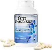 Cetyl Myristoleate for Humans 80 Veggie Capsules by Coreceuticals (Formally Response Cetyl M), Highest Concentration Made (40%) for Max Joint Relief, Glucosamine HCl, MSM & Hyaluronic Acid